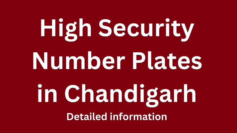 High Security Number Plates in Chandigarh