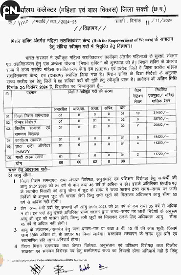 CG Job Vacancy 2024